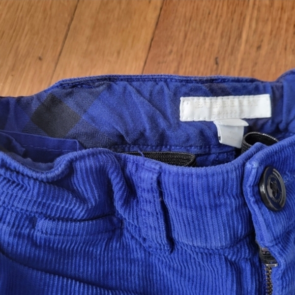 Burberry Children Boys Corduroy Blue Cotton Elastic Adjustable Waist Pants 6Y - Picture 7 of 11